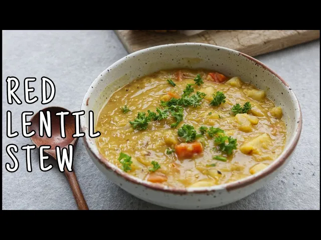food pantry red lentil stew | (20 minutes!
